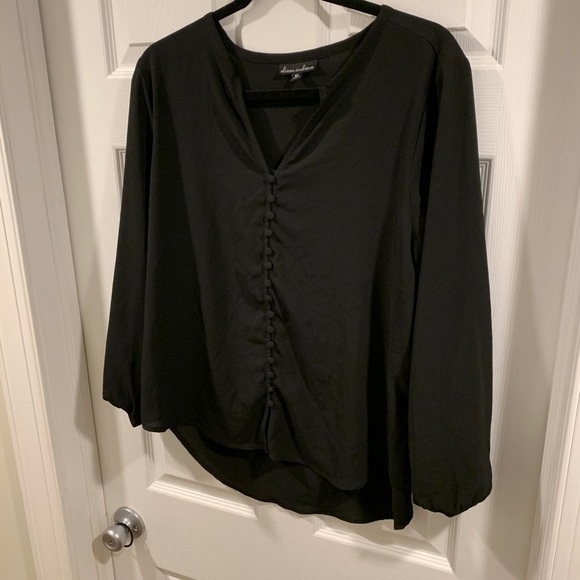Worn once dressy black top XL - Picture 1 of 7